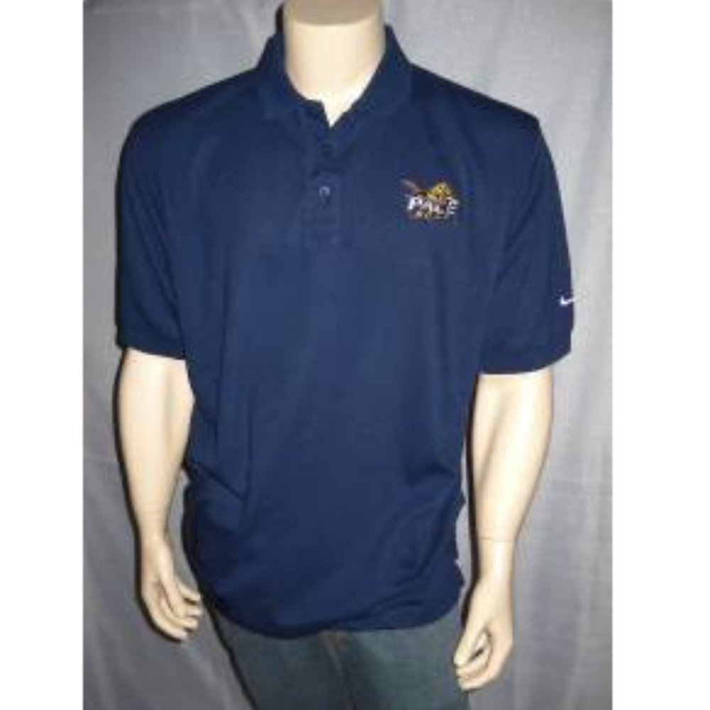 NIKE Pace University GOLF Polo Shirt Dri-Fit Navy Blue